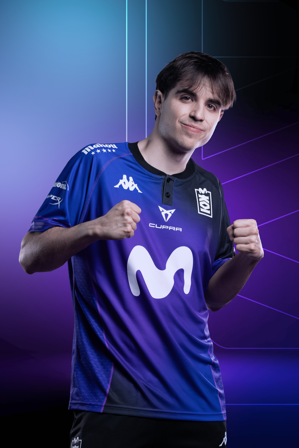 Active Jerseys_Man_POROCOR MOVISTAR KOI_Shirt_Violet Indigo-Black-Sponsor 1 - Violet Indigo - DressedBack