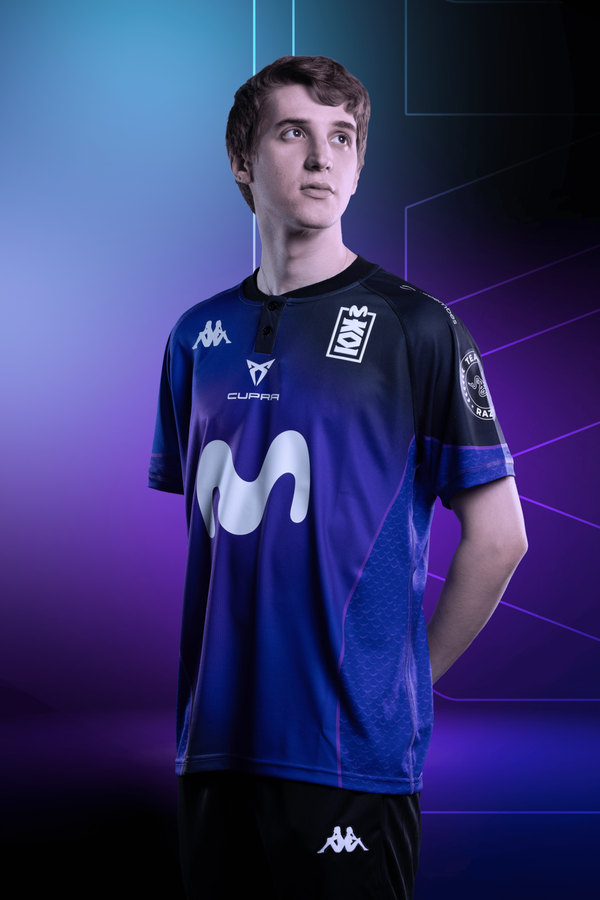 Active Jerseys_Man_POROCOR MOVISTAR KOI_Shirt_Violet Indigo-Black-Sponsor 1 - Violet Indigo - DressedFrontDouble