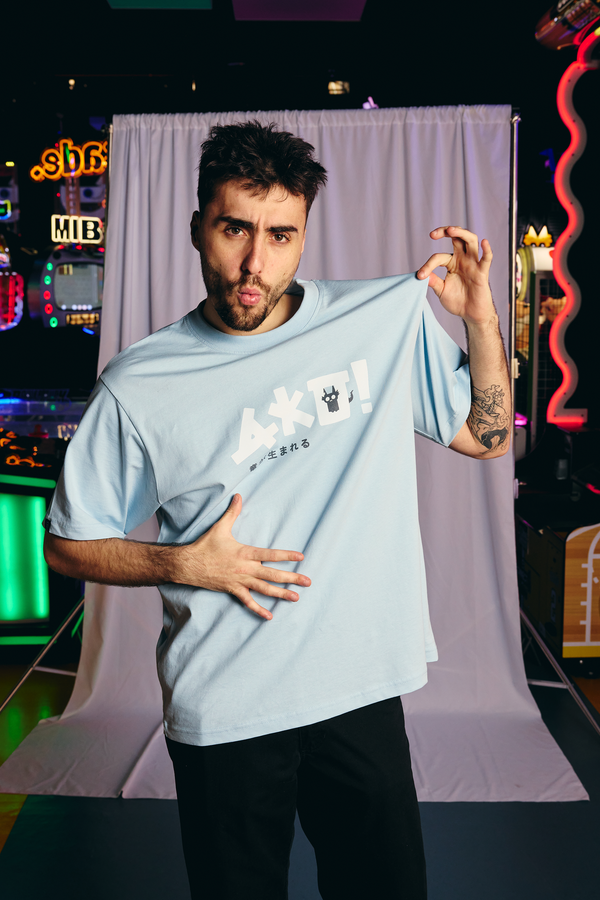 T-Shirts & Top_Man_AUTHENTIC SAREK KOI OVERSIZE_T-Shirt_Blue Finch - Commercial 5