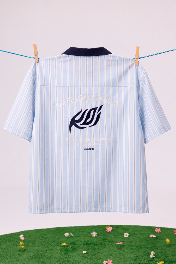Shirts_Man_SHORT SLEEVE STRIPED SHIRT MOVISTAR KOI 2026_Shirt_Blue Sky - Blue Marine - Commercial 2