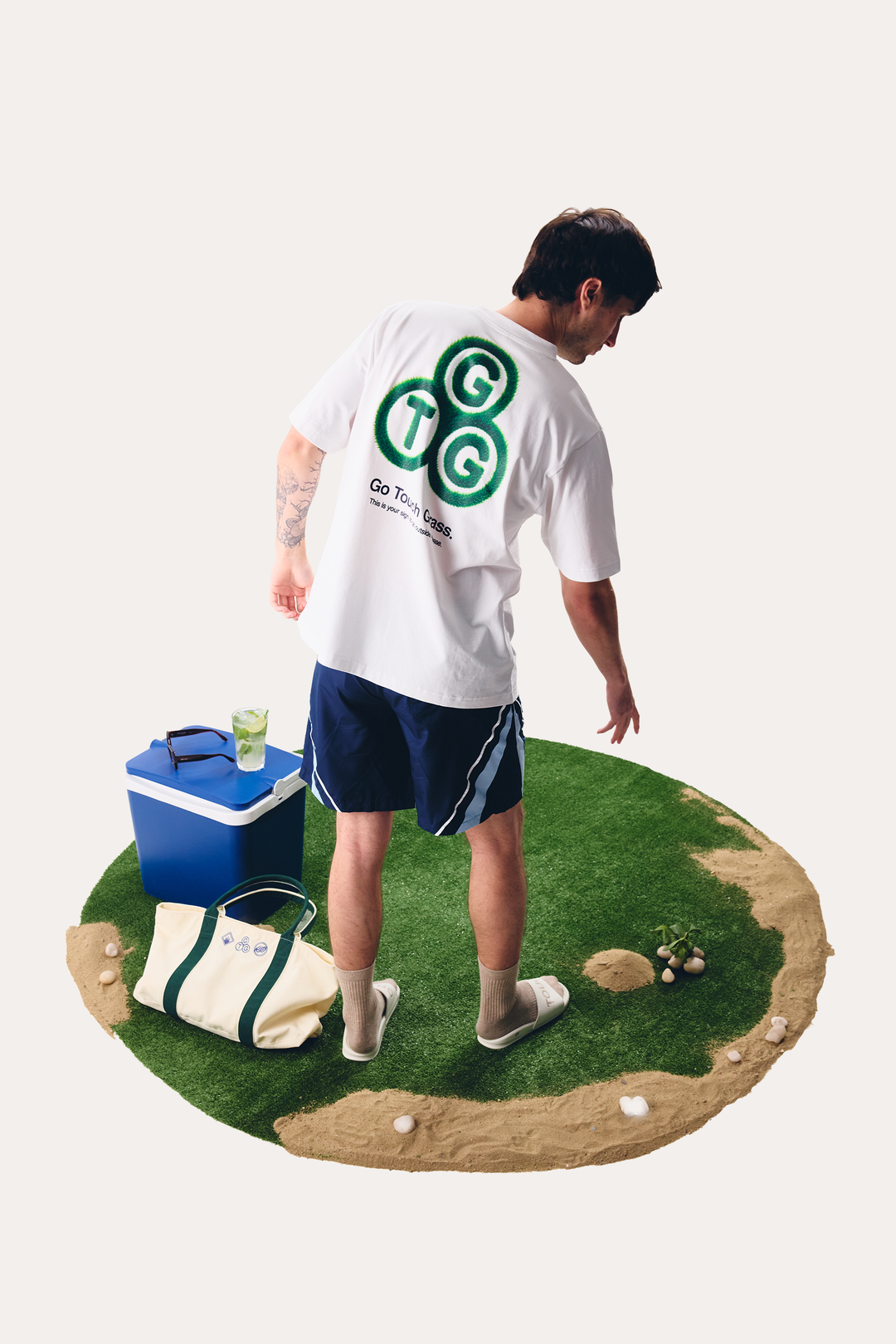 Go Touch Grass Oversized Tee main