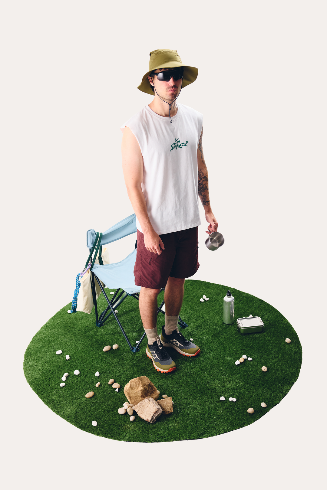 Go Touch Grass Oversized Tank main
