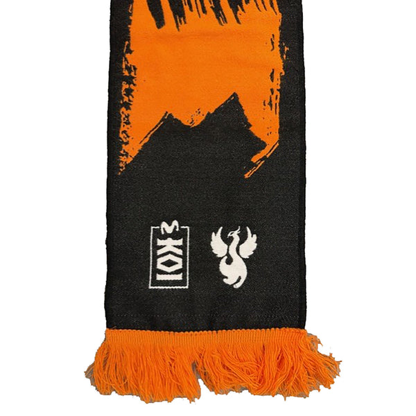 Scarves_Unisex_BUFANDA TELAR KOI 2026 LEC_Scarf_Orange-Black-White - Commercial 2